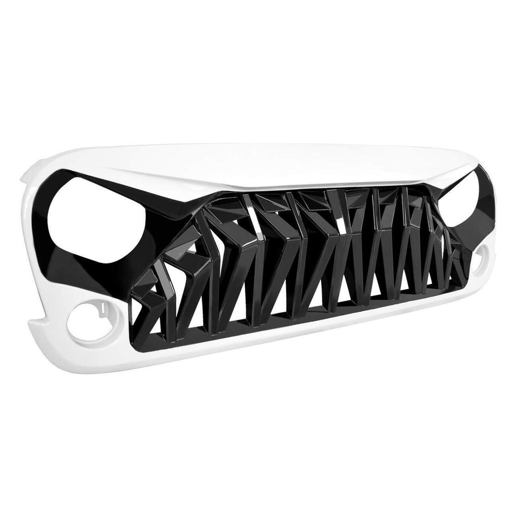 White & Black Shark Grille Jeep Wrangler JK 2007-2017 Grille
