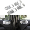 Interior Door Handle Bowl Cover Trim for Jeep Wrangler JL 2018+ - 2023 4 - Door Silver - GENSSI Interior Part
