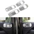 Interior Door Handle Bowl Cover Trim for Jeep Wrangler JL 2018+ - 2023 4 - Door Silver - GENSSI Interior Part