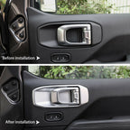 Interior Door Handle Bowl Cover Trim for Jeep Wrangler JL 2018+ - 2023 4 - Door Silver - GENSSI Interior Part