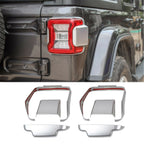 Tail light Frame Cover For Jeep Wrangler JL JLU 2018 - 2023 Silver - GENSSI Lighting