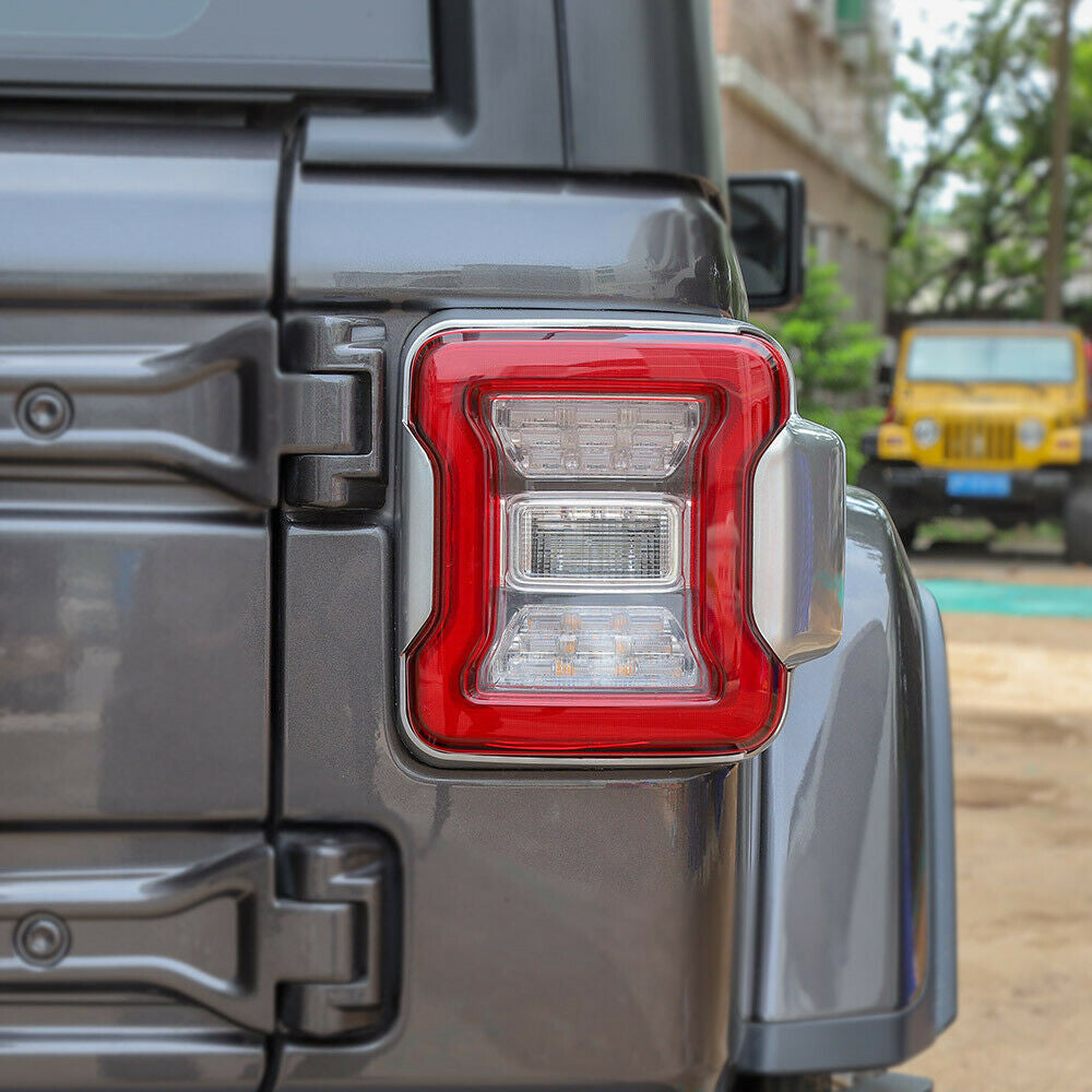 Tail light Frame Cover For Jeep Wrangler JL JLU 2018-2023 Silver Lighting