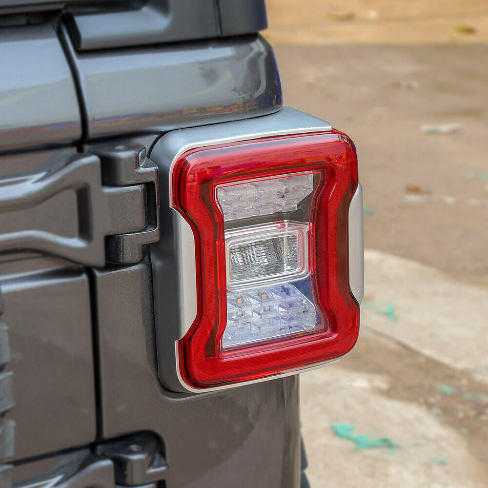 Tail light Frame Cover For Jeep Wrangler JL JLU 2018-2023 Silver Lighting