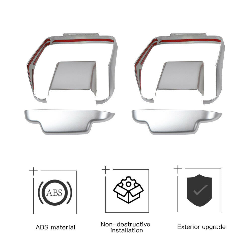 Tail light Frame Cover For Jeep Wrangler JL JLU 2018-2023 Silver Lighting