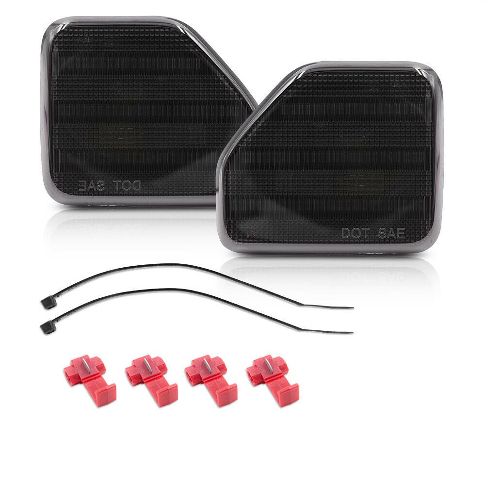 Rear Bumper Reflector Tail Light for Jeep Wrangler JL 2018-2023 Smoke Lens Red LED Lighting