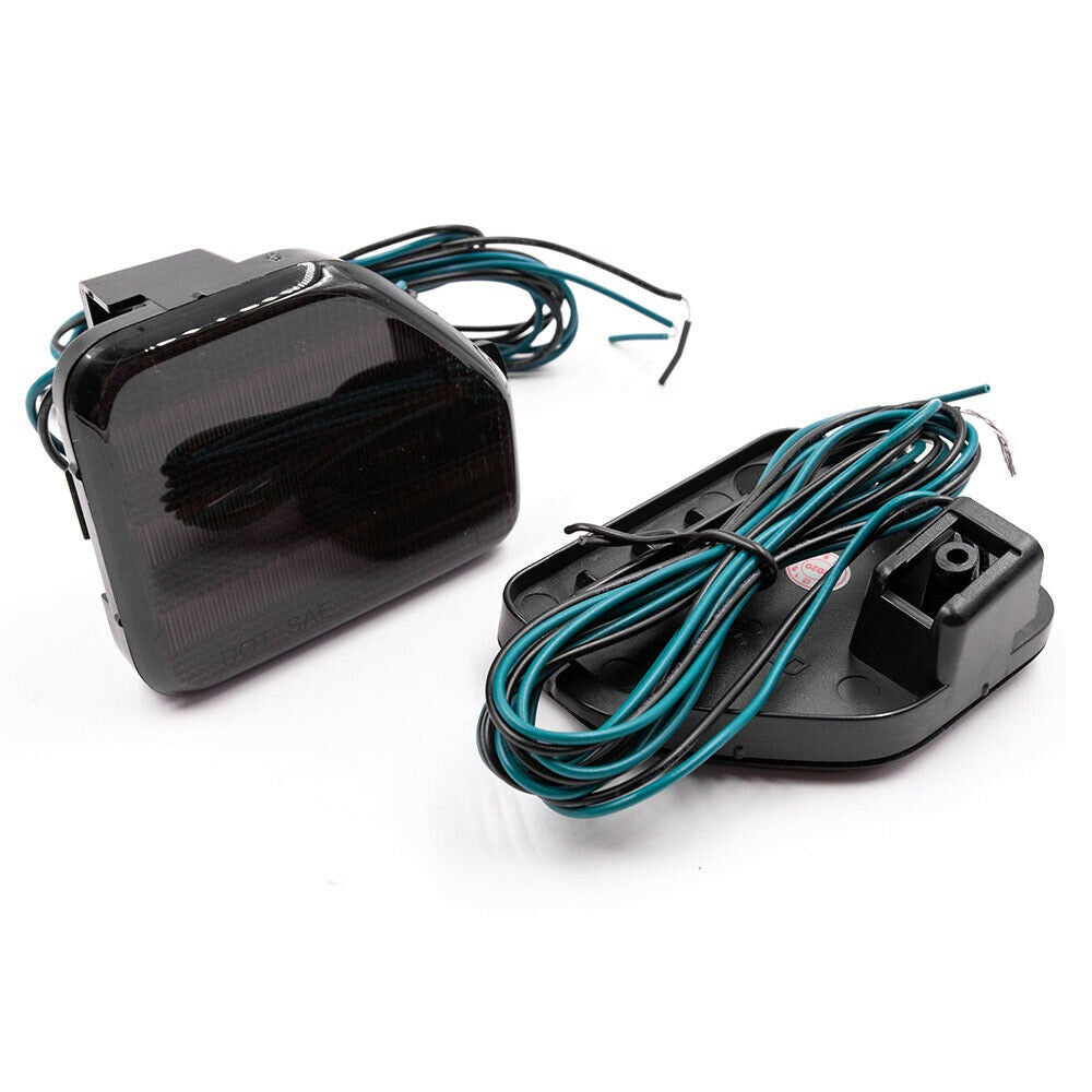 Rear Bumper Reflector Tail Light for Jeep Wrangler JL 2018-2023 Smoke Lens Red LED Lighting