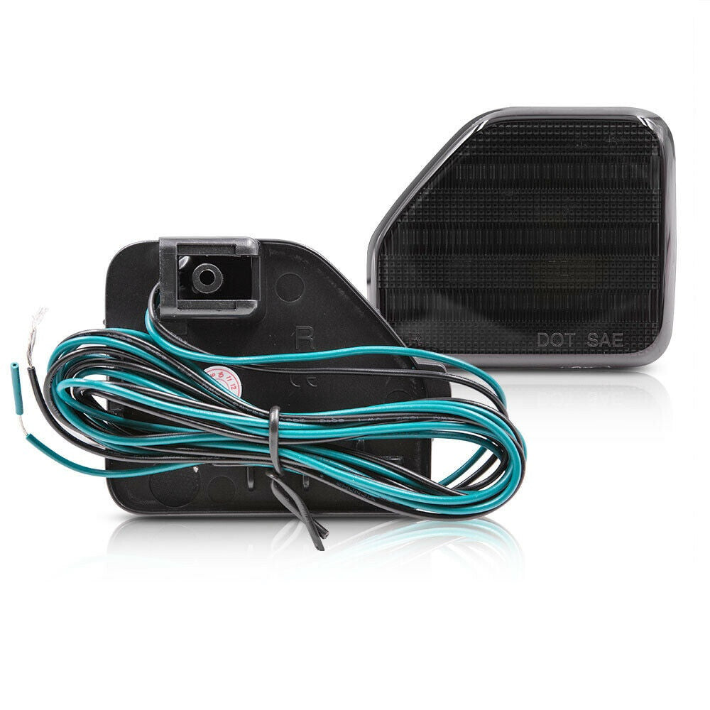 Rear Bumper Reflector Tail Light for Jeep Wrangler JL 2018-2023 Smoke Lens Red LED Lighting