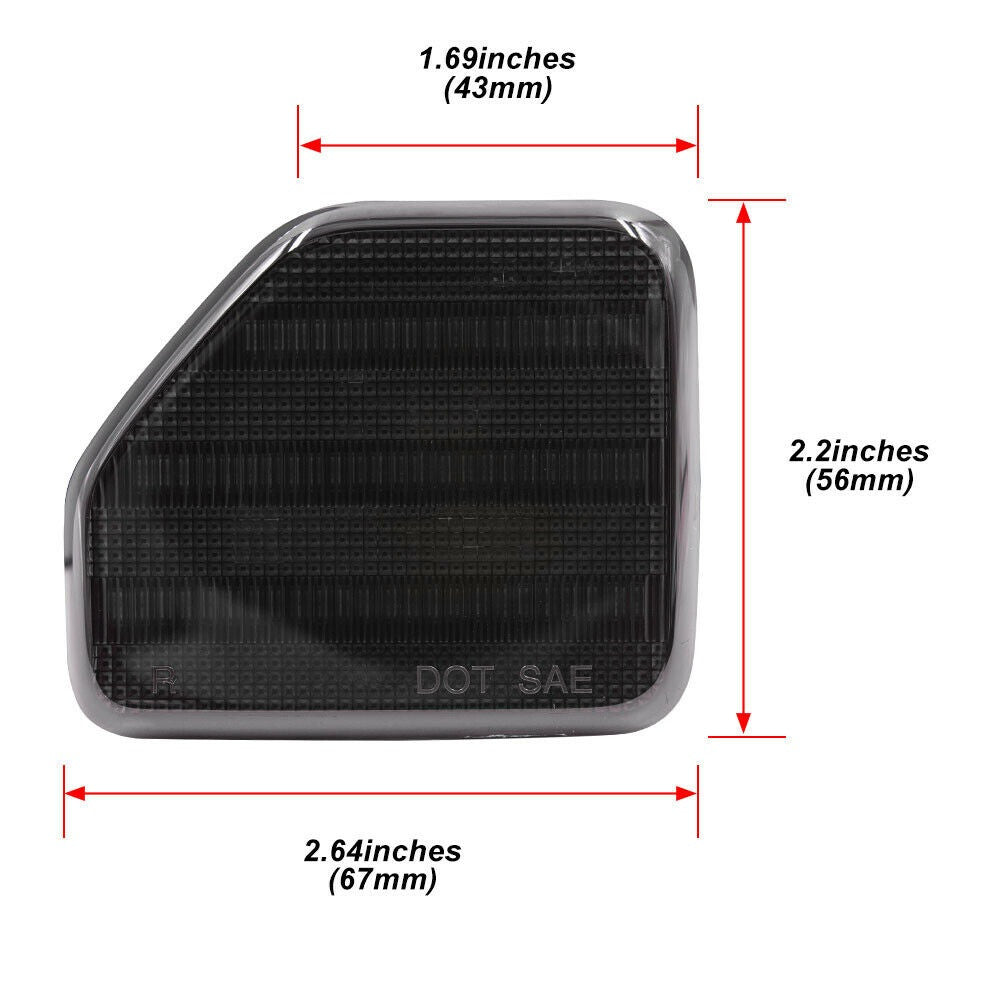 Rear Bumper Reflector Tail Light for Jeep Wrangler JL 2018-2023 Smoke Lens Red LED Lighting