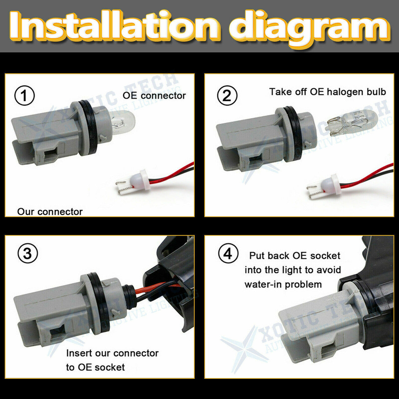 Smoked 3 LED Light Set Tail Lights, Bumper Signals, Fender Side Markers for 1987-1995 Jeep Wrangler YJ Lighting