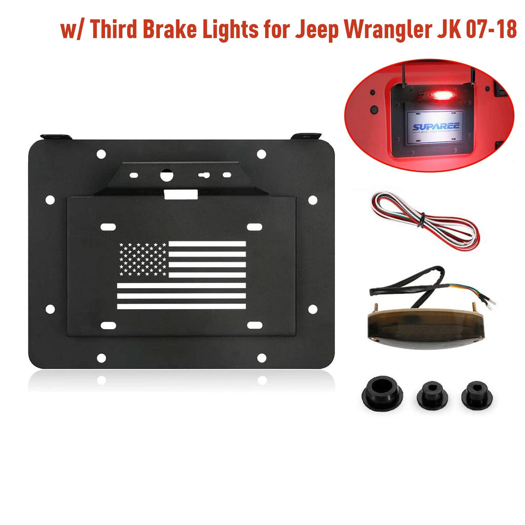 Steel Vented Tire Carrier Delete Kit Cover for Wrangler 2007-2018 Exterior Par