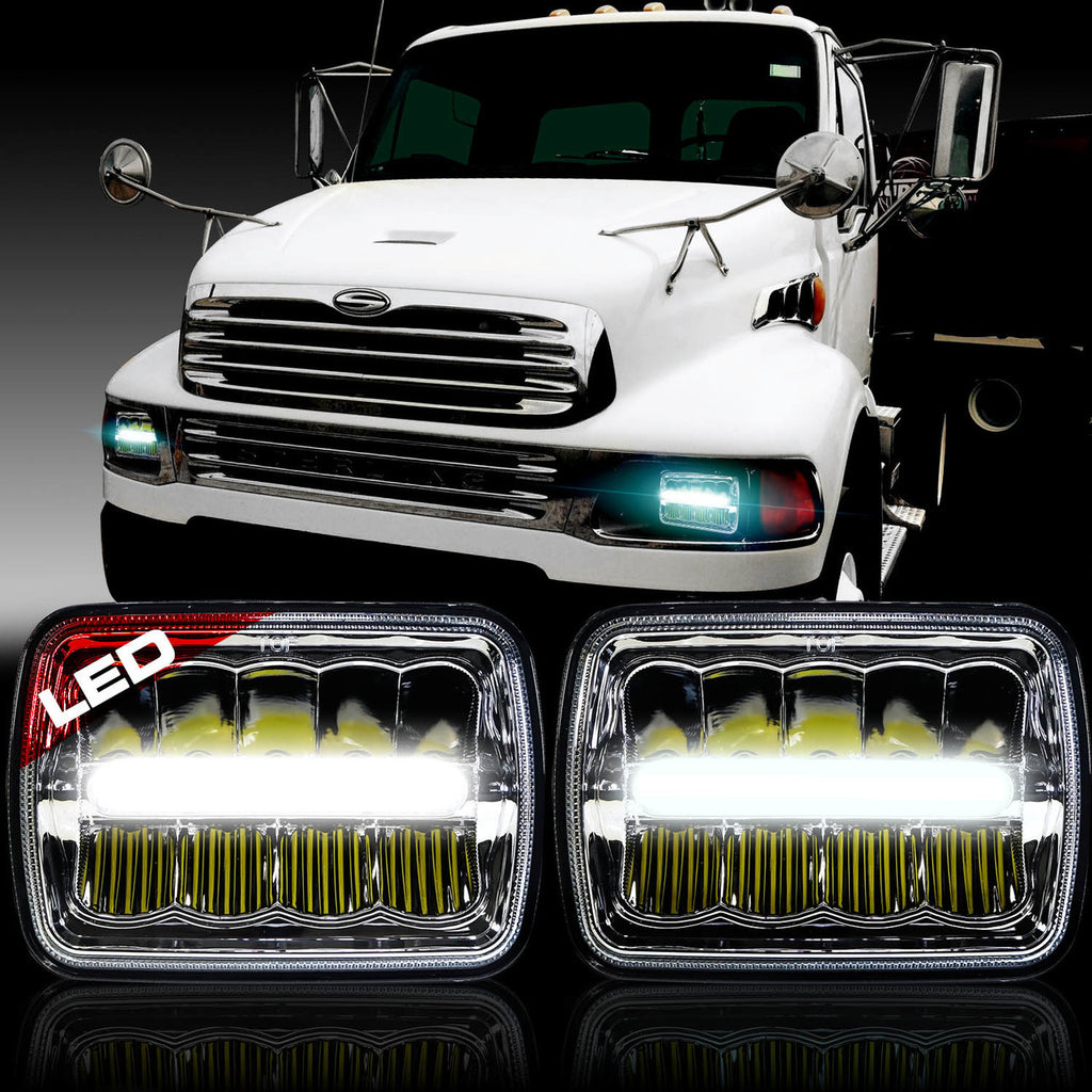 XDR LED Chrome Headlights w/DRL for XJ and YJ Lighting