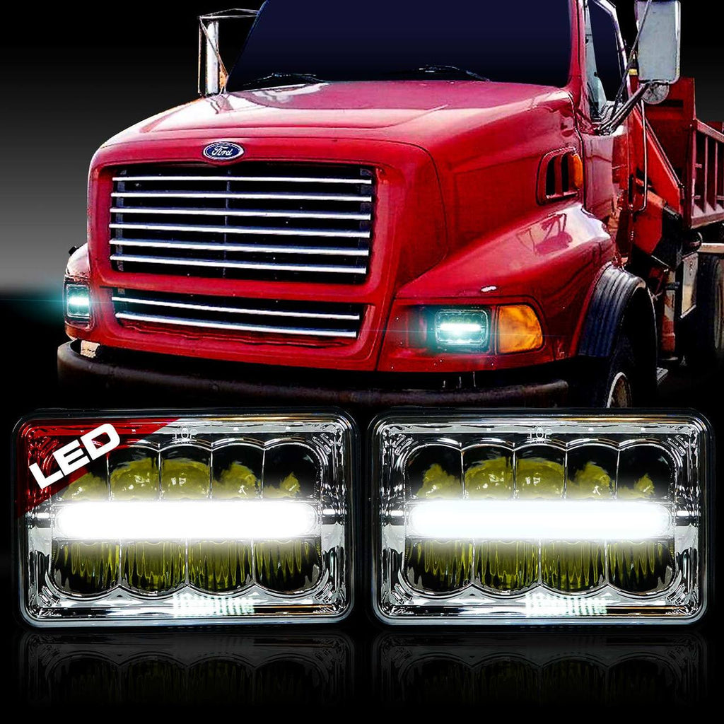 XDR LED Chrome Headlights w/DRL for XJ and YJ Lighting