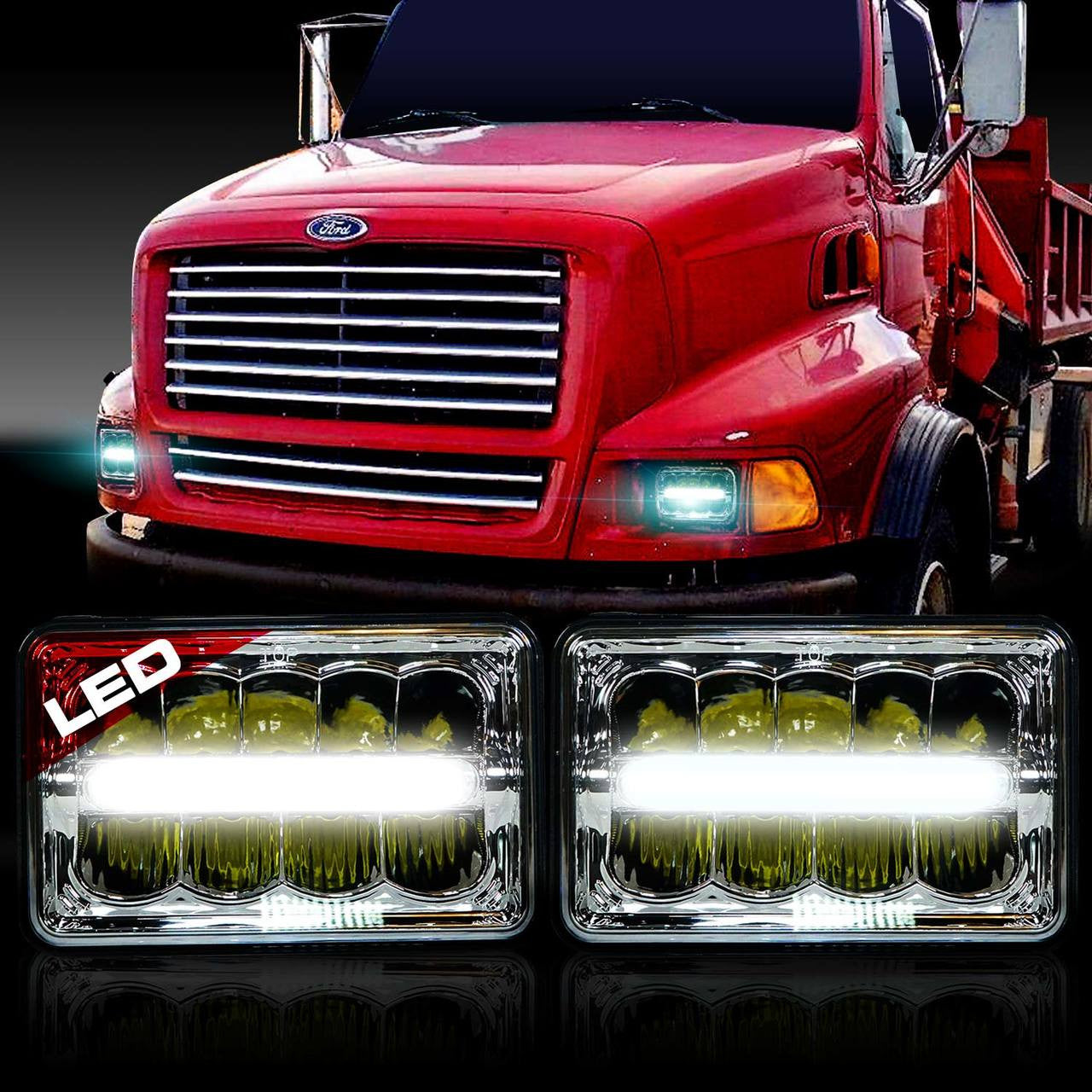 XDR LED Chrome Headlights w/DRL for XJ and YJ Lighting