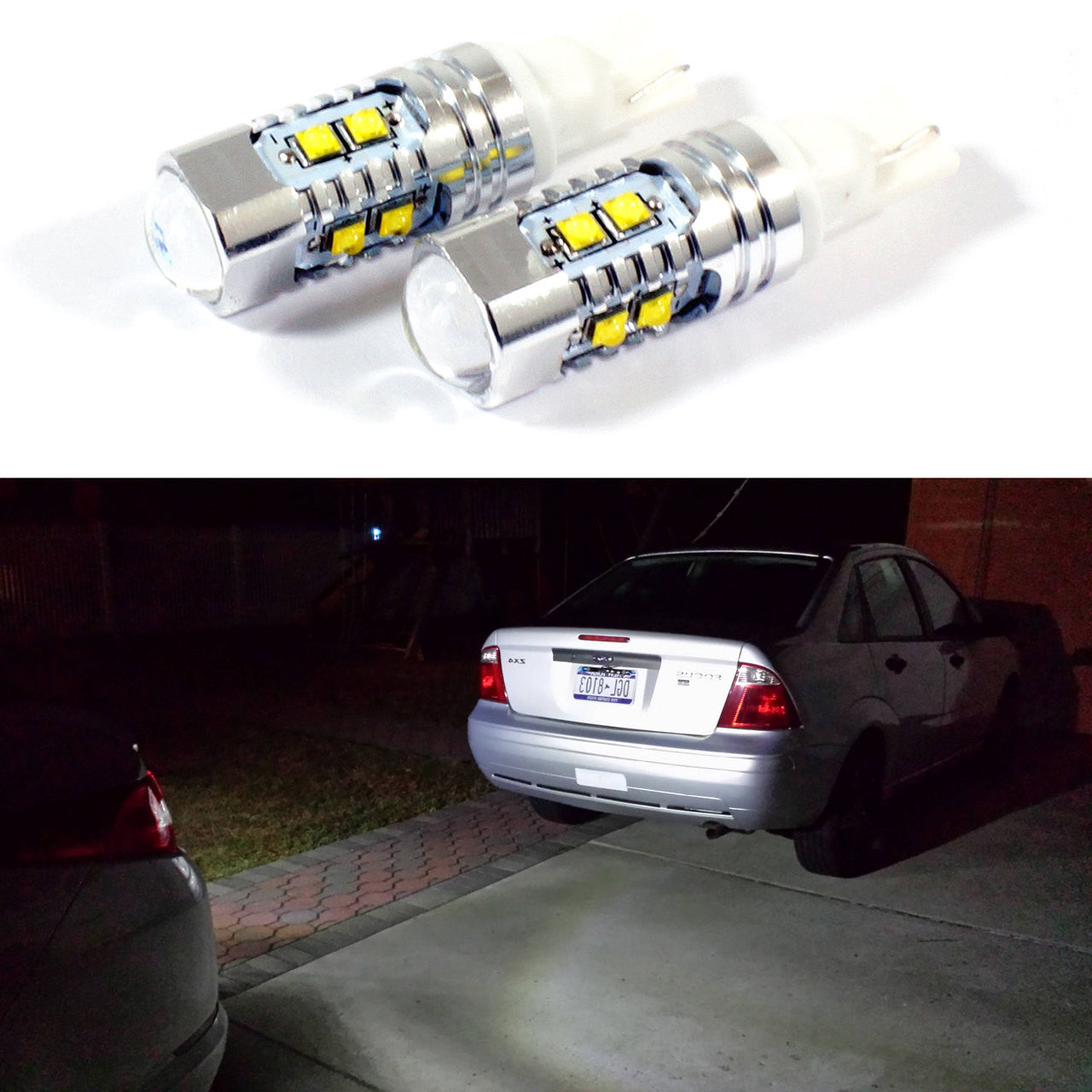 194 168 W5W T10 LED Bulbs 50W Projector (2 Pack) Lighting