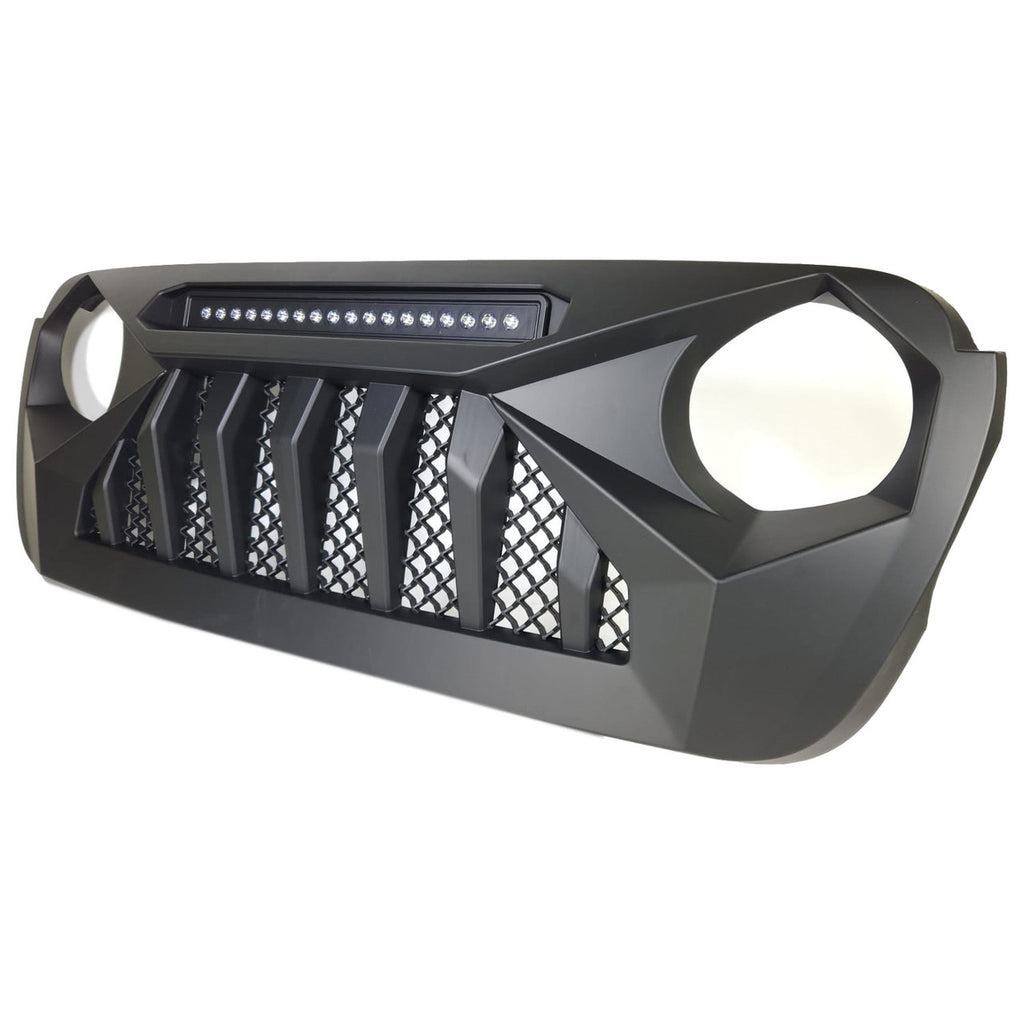 Light Bar LED Grille Grille for Jeep Wrangler JL & Gladiator 2018-2023 Grille
