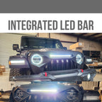 Light Bar LED Grille Grille for Jeep Wrangler JL & Gladiator 2018 - 2023 - GENSSI Grille