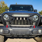 Light Bar LED Grille Grille for Jeep Wrangler JL & Gladiator 2018 - 2023 - GENSSI Grille