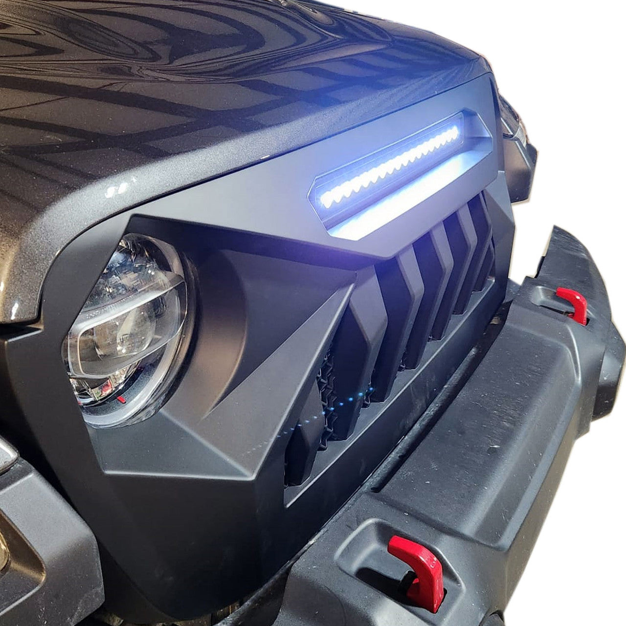 Light Bar LED Grille Grille for Jeep Wrangler JL & Gladiator 2018-2023 Grille