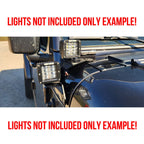 Dual A - Pillar Cube Lights Bracket for Jeep Wrangler JL JLU JT Gladiator with A - Pillar Pod Mount - GENSSI Exterior Part