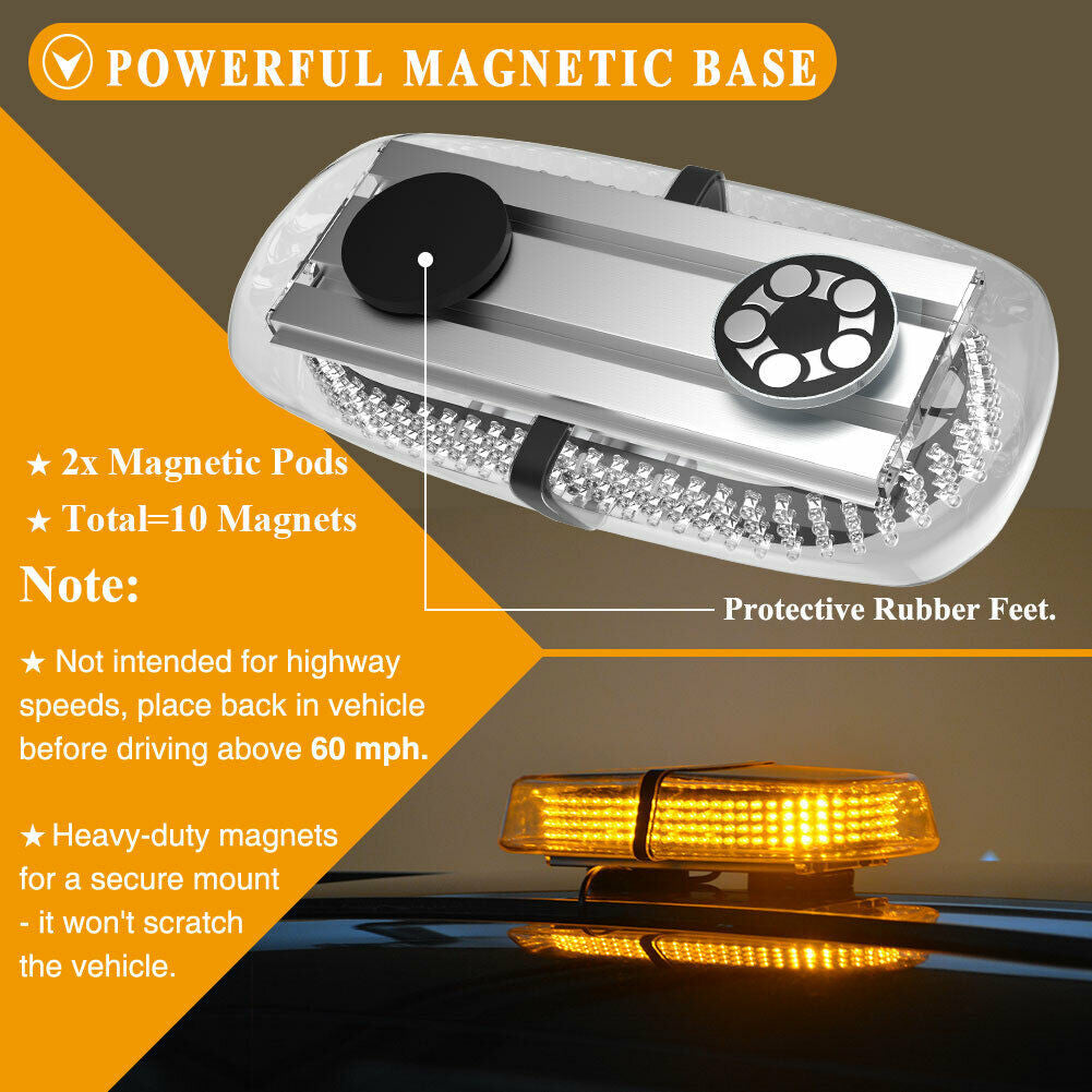 Amber 240 LED Emergency Strobe Light Warning Flash Lamp Lighting