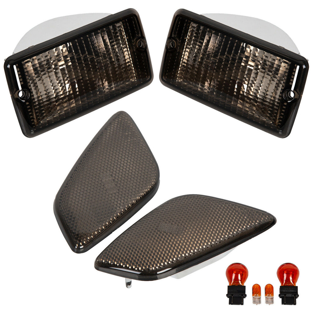 Smoked Bumper Signal Fender Side Marker Lights For Wrangler TJ 1997-2006 Lighting