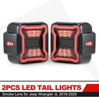Tail Lights Smoked Lens W/Reverse Turn Signal Lights for Jeep Wrangler JL 2018 - 2023 - GENSSI Lighting