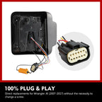 Tail Lights Smoked Lens W/Reverse Turn Signal Lights for Jeep Wrangler JL 2018 - 2023 - GENSSI Lighting