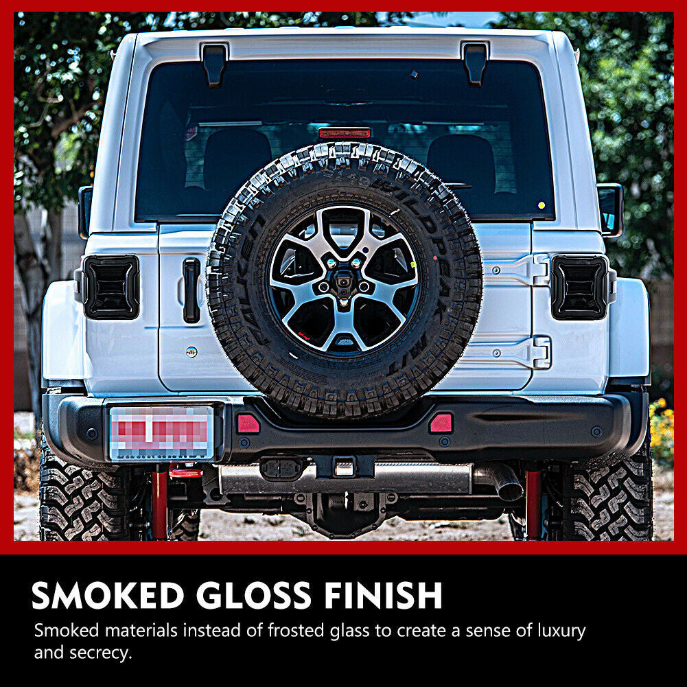 Tail Lights Smoked Lens W/Reverse Turn Signal Lights for Jeep Wrangler JL 2018-2023 Lighting