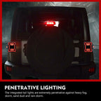 Tail Lights Smoked Lens W/Reverse Turn Signal Lights for Jeep Wrangler JL 2018 - 2023 - GENSSI Lighting