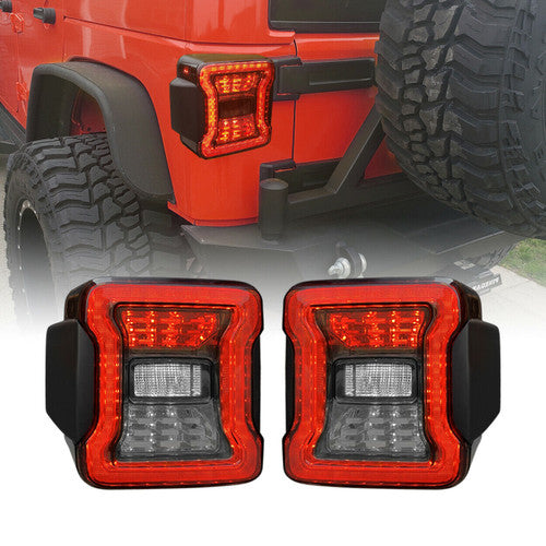 Tail lights for Jeep Wrangler JK JKU Rubicon Sahara Sport 2007-2018 Pair Smoked Default Title Lighting