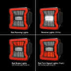 Tail lights for Jeep Wrangler JK JKU Rubicon Sahara Sport 2007-2018 Pair Smoked Lighting