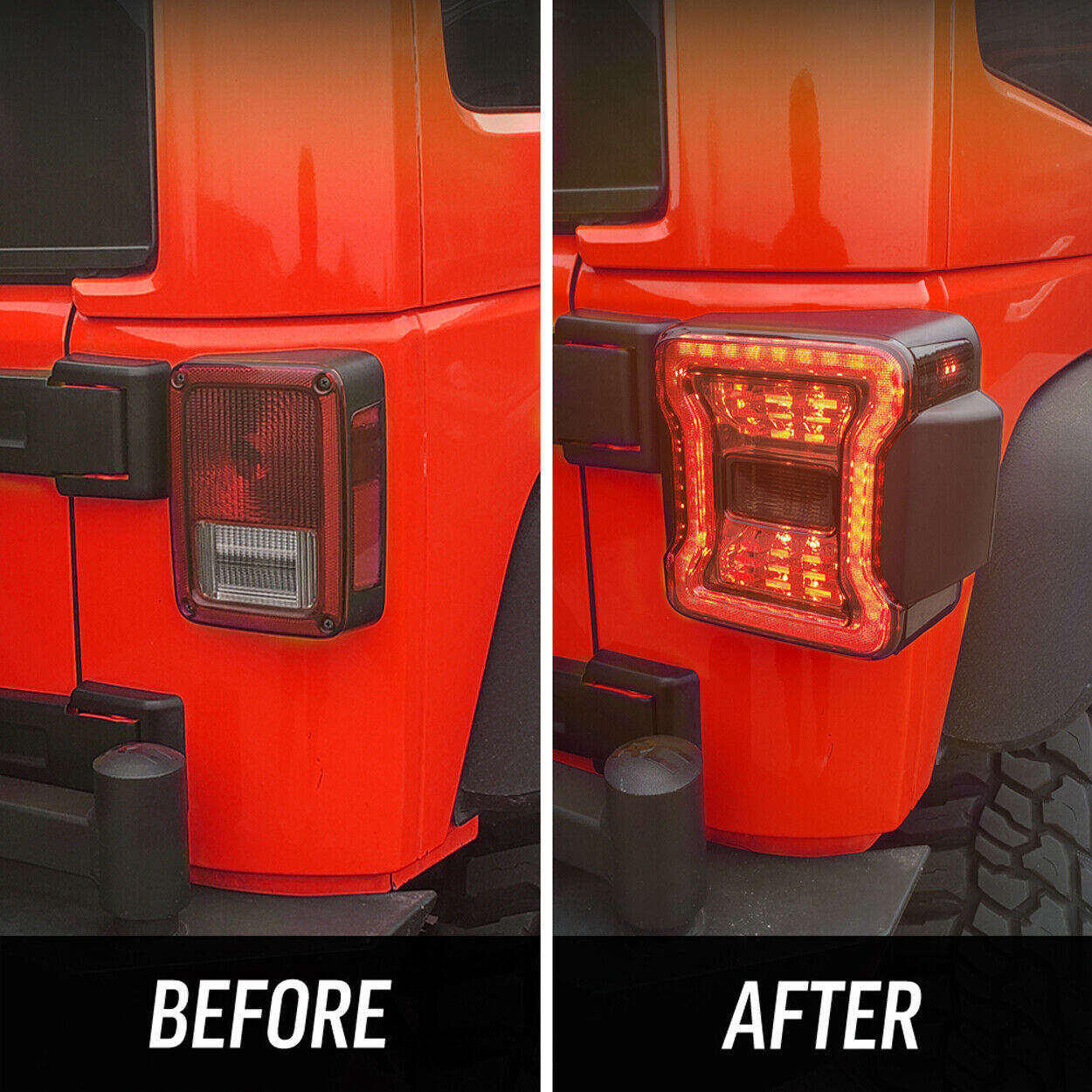 Tail lights for Jeep Wrangler JK JKU Rubicon Sahara Sport 2007-2018 Pair Smoked Lighting