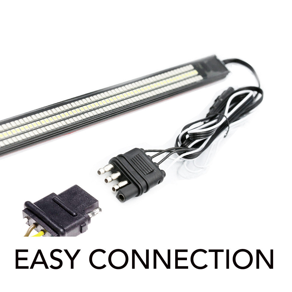 Tailgate Rigid LED Strip 60 inches Red White Sequential Amber Lighting