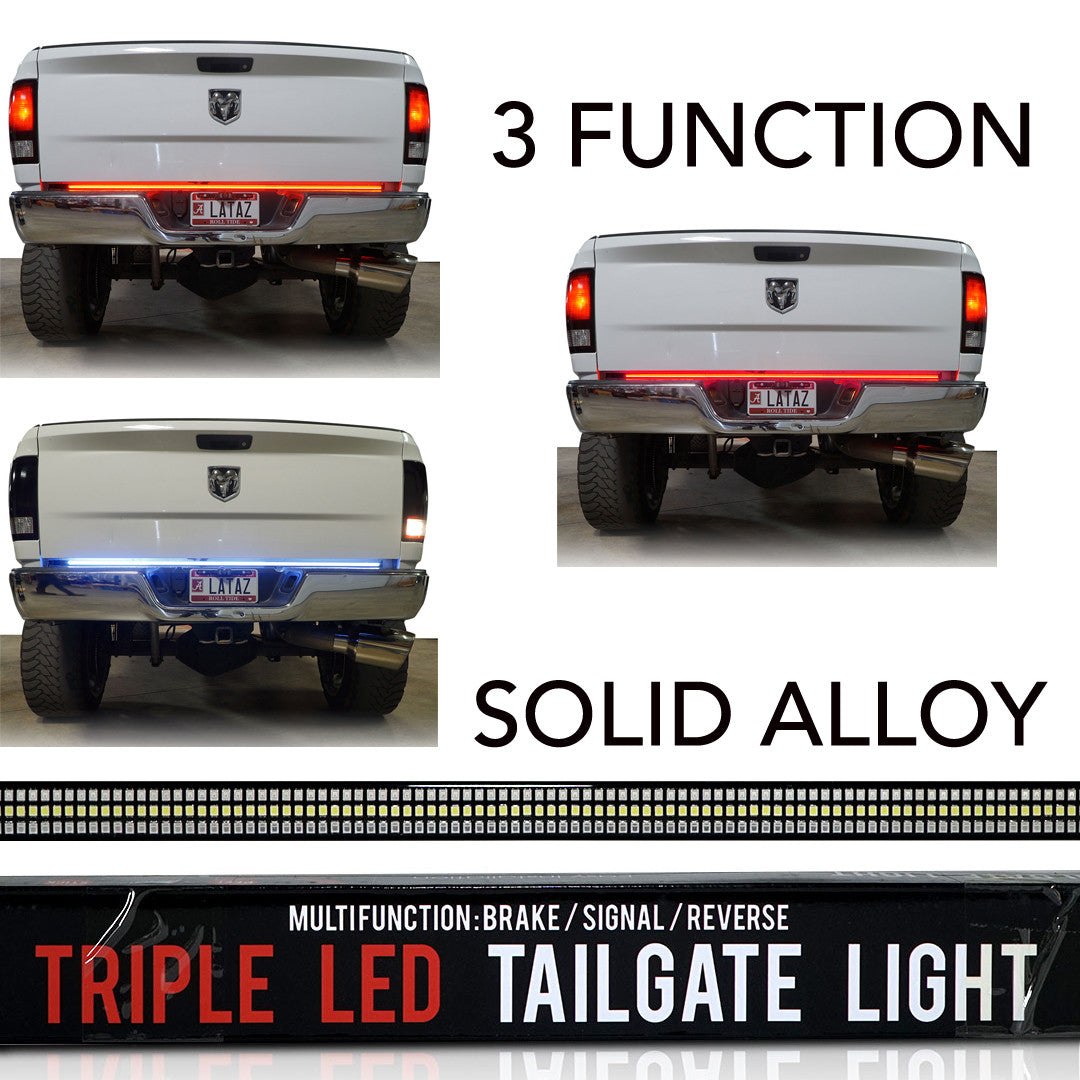 Tailgate Rigid LED Strip 60 inches Red White Sequential Amber Lighting