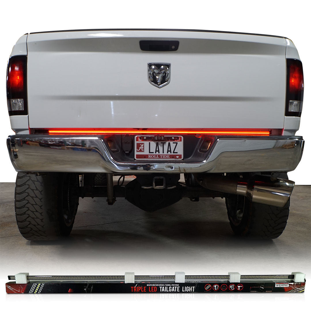 Tailgate Rigid LED Strip 60 inches Red White Sequential Amber Lighting