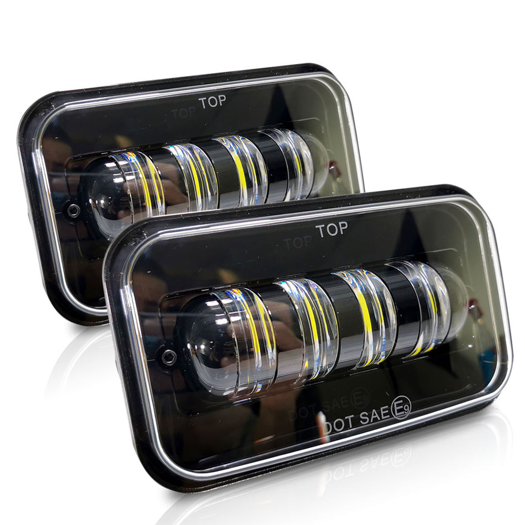 H4701 H4703 Sealed Beam LED Replacement Headlights (2 Pack) Lighting