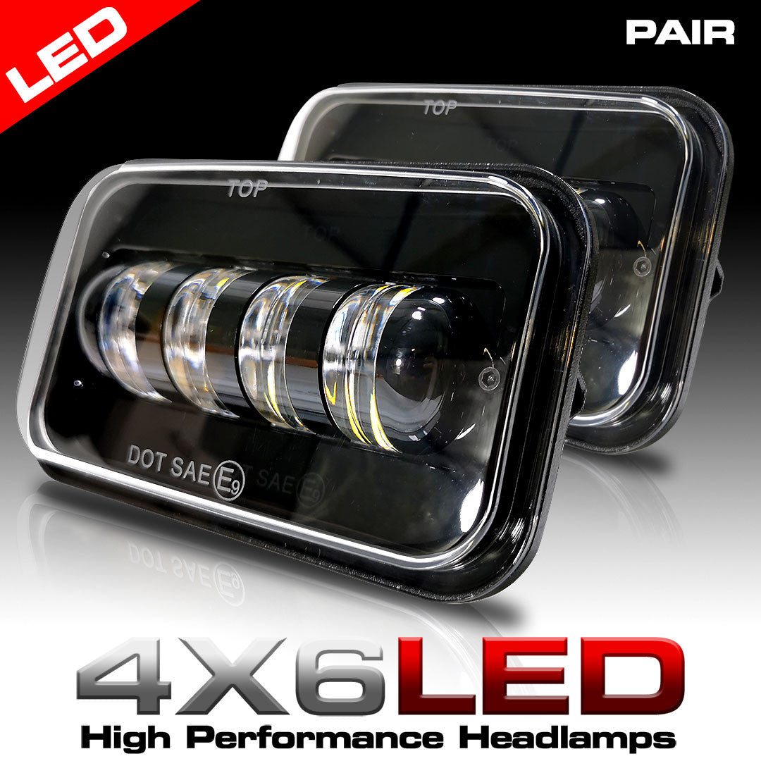 H4701 H4703 Sealed Beam LED Replacement Headlights (2 Pack) Lighting