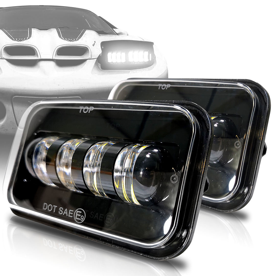 H4701 H4703 Sealed Beam LED Replacement Headlights (2 Pack) Lighting