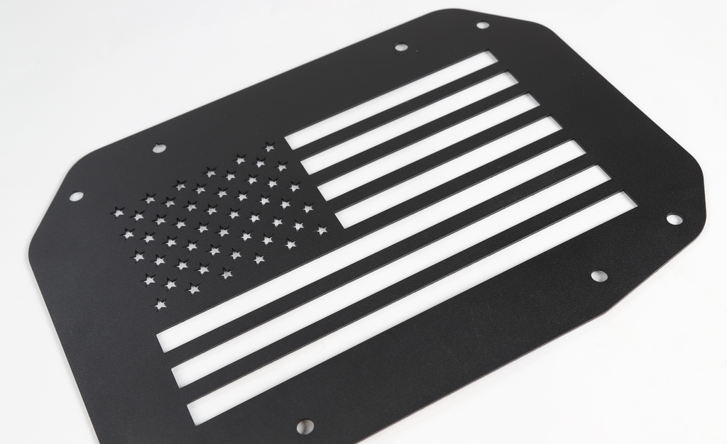 US Flag Aluminum Tailgate Exhaust Cover for Jeep Wrangler JL 2018-2023 Exterior Part