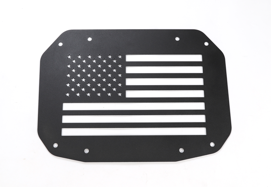 US Flag Aluminum Tailgate Exhaust Cover for Jeep Wrangler JL 2018-2023 Exterior Part