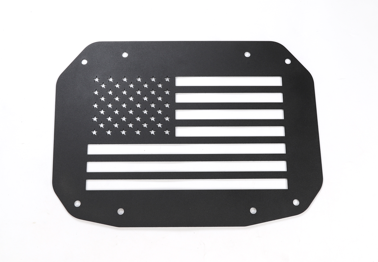 US Flag Aluminum Tailgate Exhaust Cover for Jeep Wrangler JL 2018-2023 Exterior Part