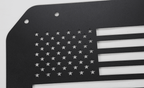 US Flag Aluminum Tailgate Exhaust Cover for Jeep Wrangler JL 2018 - 2023 - GENSSI Exterior Part