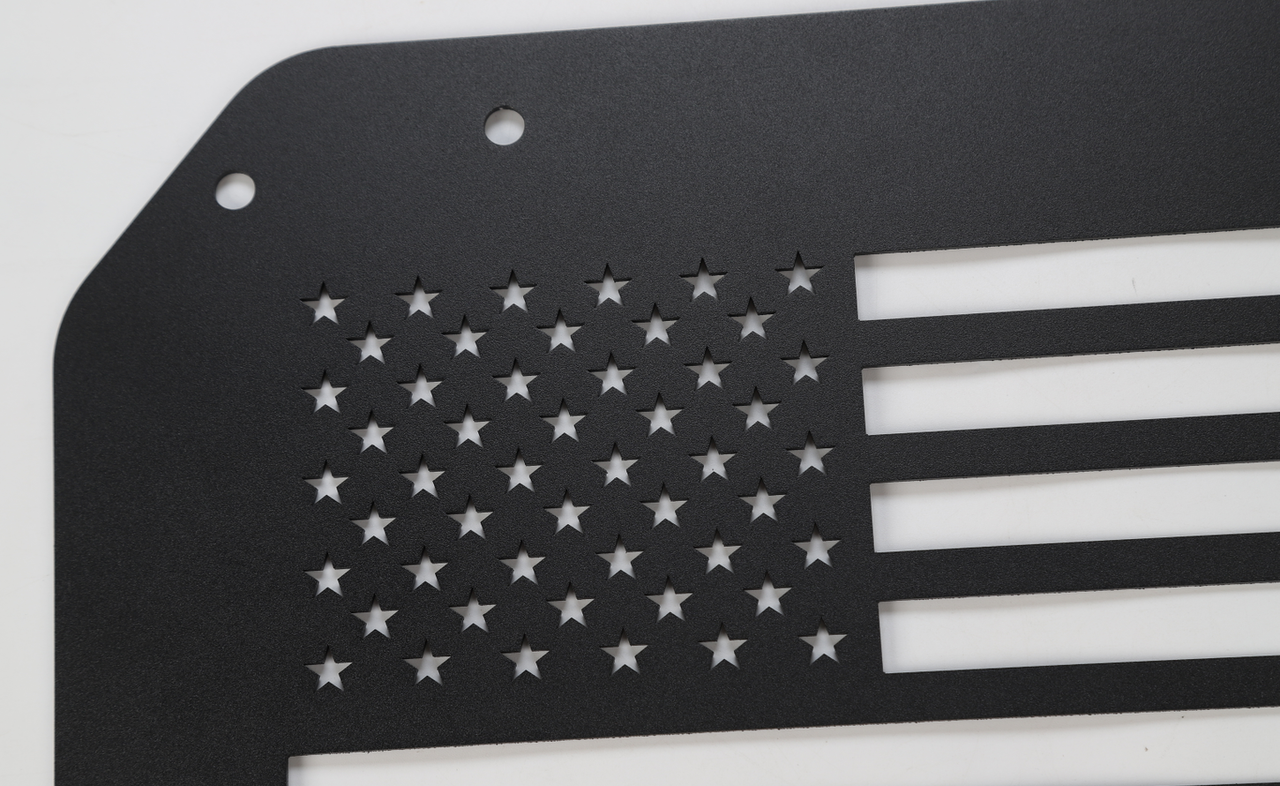 US Flag Aluminum Tailgate Exhaust Cover for Jeep Wrangler JL 2018-2023 Exterior Part