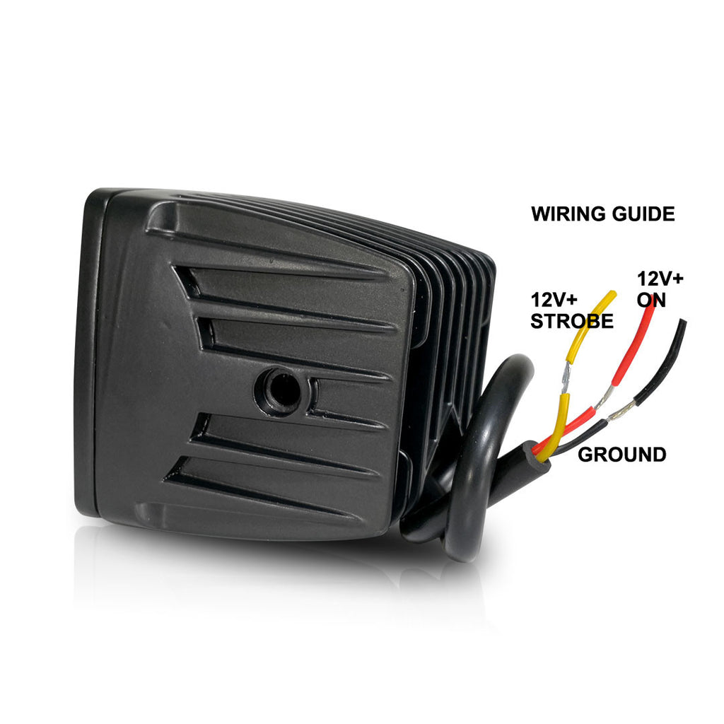 Four Row Cube Pod LED 3 Inches Auxiliary Lights Black Lighting