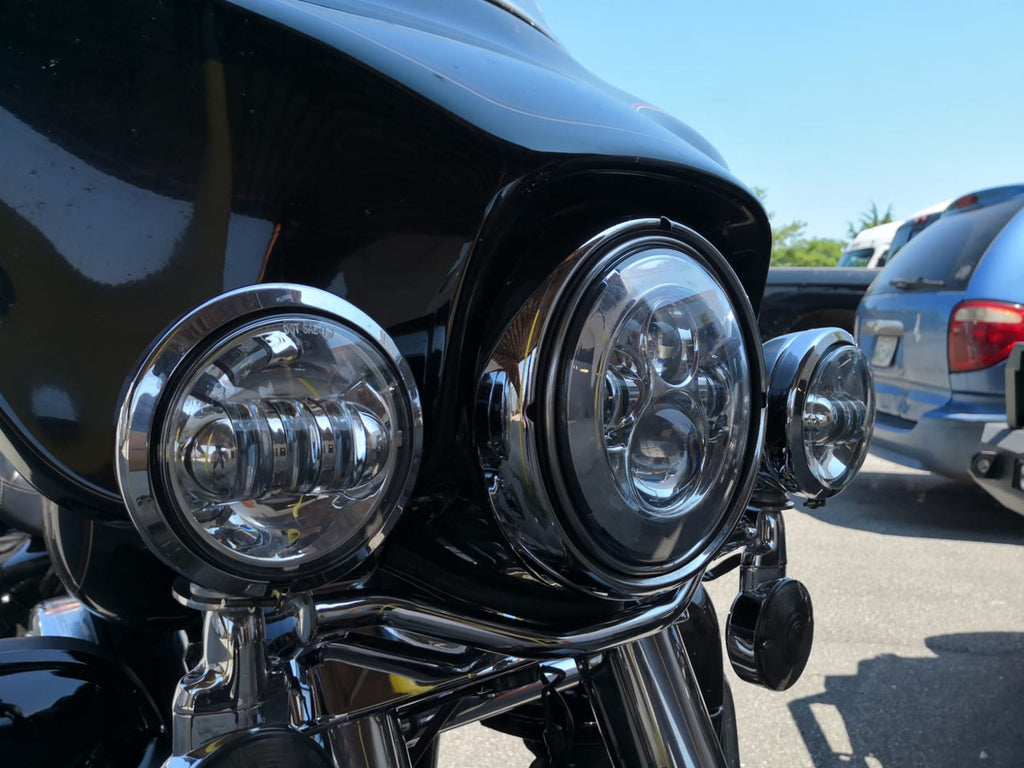 7 Inch Projector Chrome LED Motorcycle Headlight Lighting