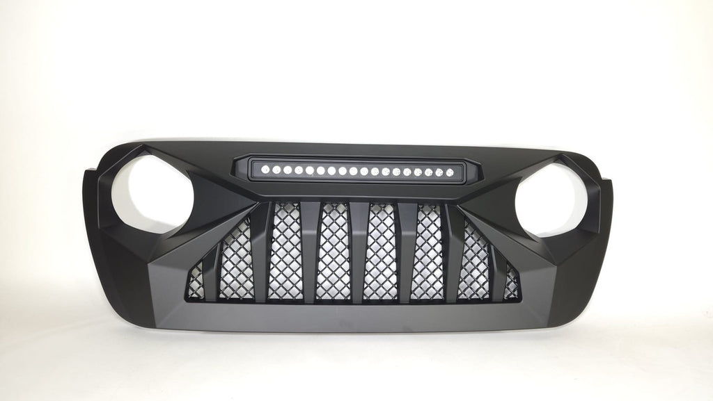 Light Bar LED Grille Grille for Jeep Wrangler JL & Gladiator 2018-2023 Grille