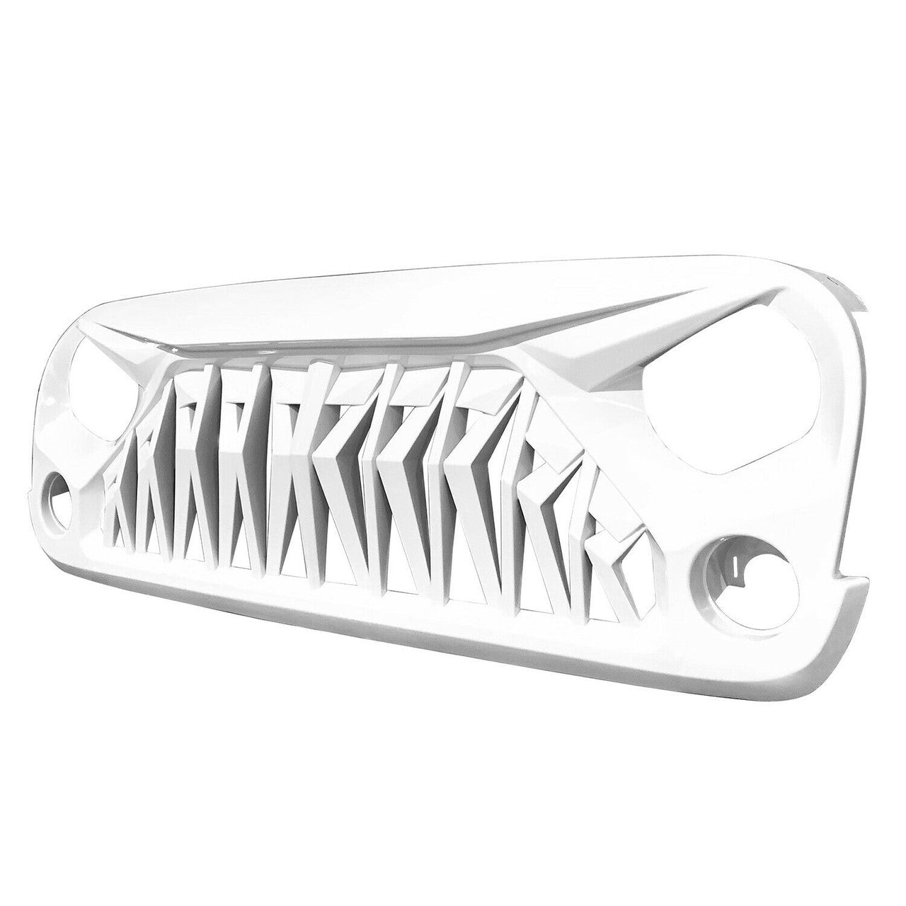 White Shark Grille For Wrangler JK 2007-2018 Unlimited Glossy Grille