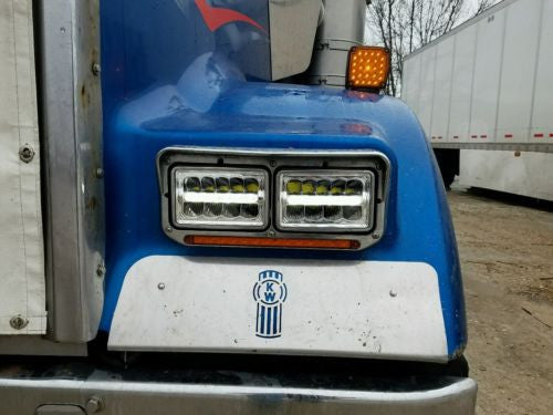 4x6 LED Reflector w/DRL Headlights Chrome Set Lighting