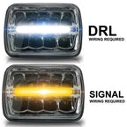 XDR LED Chrome Headlights w/DRL for XJ and YJ - GENSSI Lighting