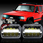 XDR LED Chrome Headlights w/DRL for XJ and YJ - GENSSI Lighting
